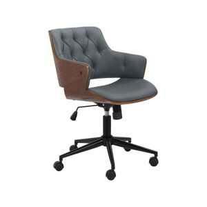 Šedá kancelářská židle z imitace kůže Emiko – Støraa