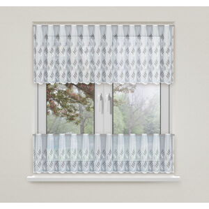 Dekorační vitrážová žakárová záclona ROSALIE 60 bílá 300x60 cm (cena za vrchní díl) MyBestHome