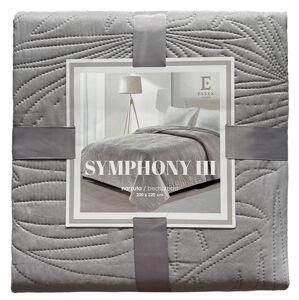 Přehoz na sedačku - pohovku - postel SYMPHONY II. stříbrná 200x220 cm