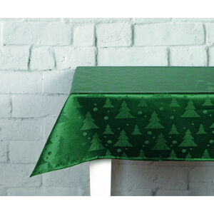 Vánoční ubrus na stůl voděodolný GREEN XMAS zelená 145x220 cm