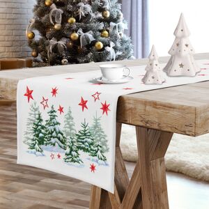 Vánoční ubrus - běhoun na stůl ZIMNÍ LES 40x140 cm Mybesthome
