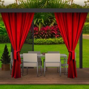 Venkovní zahradní závěs s tunýlkem MIAMI červená 155x200 cm, cm (cena za 1 kus) MyBestHome