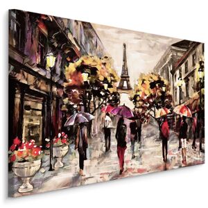 Plátno Lidé S Barevnými Deštníky V Paříži II. Varianta: 120x80