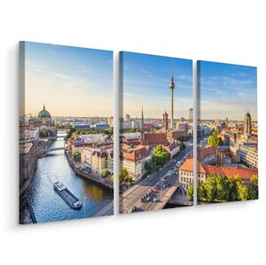 Vícedílné plátno Řeka Spréva A Panoramatický Výhled Na Berlín II. Varianta: 120x180
