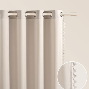 Dekorační závěs s kroužky BOHO LARA RING béžová 140x250 cm (cena za 1 kus) MyBestHome