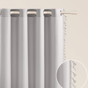 Dekorační závěs s kroužky BOHO LARA RING světle šedá 140x250 cm (cena za 1 kus) MyBestHome