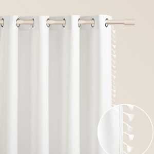 Dekorační závěs s kroužky BOHO LARA RING bílá 140x250 cm (cena za 1 kus) MyBestHome