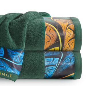Bavlněný froté ručník s bordurou AMBRA 50x90 cm, zelená, 485 gr Eva Minge