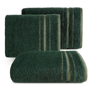 Bavlněný froté ručník s proužky CORALO 50x90 cm, zelená, 480 gr Mybesthome