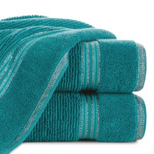 Bavlněný froté ručník s proužky FILO 50x90 cm, tyrkysová, 530 gr Mybesthome