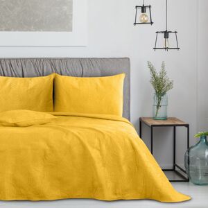 Přehoz na postel SASHA mustard/hořčicová 220x240 cm Mybesthome