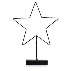 Světelná dekorace ve tvaru hvězdy LUNETA černá 39x28 cm Mybesthome