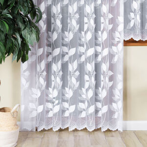 Dekorační vzorovaná záclona na žabky MARTYNA LONG bílá 200x250 cm (cena za 1 kus dlouhé záclony) MyBestHome
