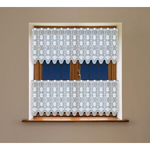 Dekorační vitrážová žakárová záclona PITTER 30 bílá 300x30 cm (cena za spodní díl) MyBestHome