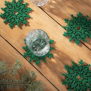 Vánoční podtácek pod hrnek | ORKEL | zelená cena za 4 ks | 12 cm | 800769 Homla