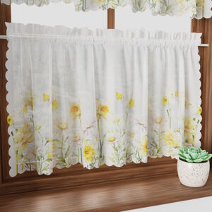 Dekorační krátká jarní vitrážová záclona do kuchyně POLANA 100x40 cm MyBestHome