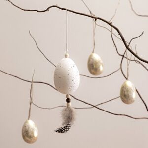 Velikonoční ozdoba| FAER | bílé vejce | 8 cm | 844619 Homla