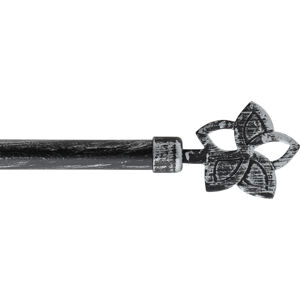 Kovová roztažitelná garnýž MALE černá/stříbrná 120-210 cm Ø 16 mm Mybesthome