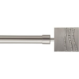 Kovová roztažitelná garnýž STRASS stříbrná 120-210 cm Ø 19 mm Mybesthome