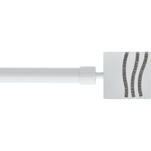 Kovová roztažitelná garnýž STRASS bílá 120-210 cm Ø 19 mm Mybesthome