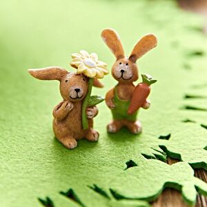 Velikonoční figurka | FELDE | mini zelený zajíc | 2 ks | 883953 Homla