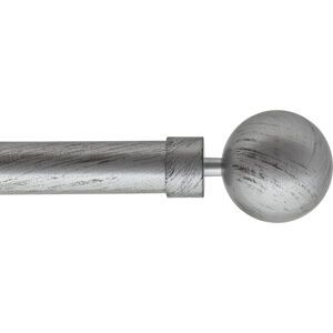 Kovová roztažitelná garnýž GAIA RETRO stříbrná 120-210 cm Ø 28 mm Mybesthome