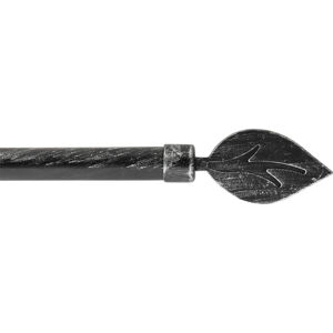 Kovová roztažitelná garnýž FEUILLE černá 100-190 cm Ø 19 mm Mybesthome