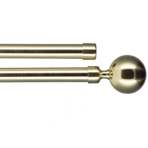 Kovová roztažitelná dvouřadá garnýž PALOMA zlatá 120-210 cm Ø 19 mm Mybesthome