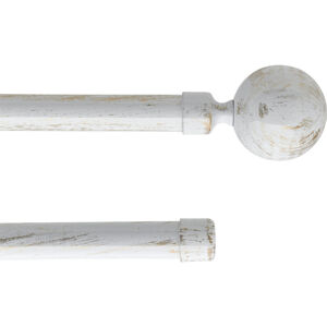 Kovová roztažitelná dvouřadá garnýž PALOMA bílá 120-210 cm Ø 19 mm Mybesthome