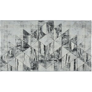 Venkovní vzorovaný koberec TROJKAT šedá 80x150 cm Multidecor