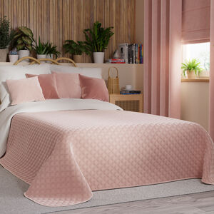 Přehoz na postel QUIDO pudrová růžová 220x240 cm Mybesthome