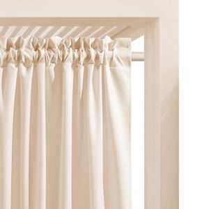 Dekorační terasový závěs s řasící páskou SANTOS světle krémová 180x250 cm (cena za 1 kus) MyBestHome