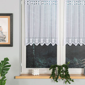 Dekorační metrážová vitrážová záclona NELLA bílá výška 90 cm MyBestHome Cena záclony je uvedena za běžný metr