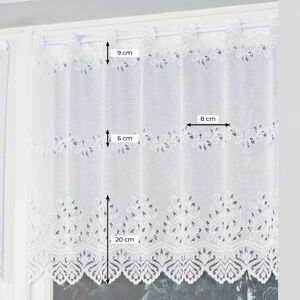 Dekorační metrážová vitrážová záclona IZA bílá výška 60 cm MyBestHome Cena záclony je uvedena za běžný metr