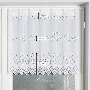 Dekorační metrážová vitrážová záclona IZA bílá výška 80 cm MyBestHome Cena záclony je uvedena za běžný metr