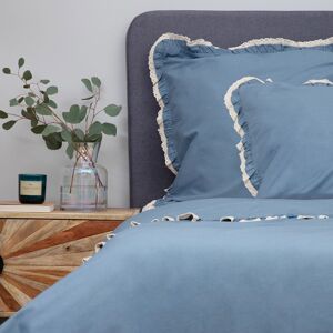 Bavlněné povlečení | MOISES | bavlna modrá s krajkou | 200x220 cm | 843711 Homla
