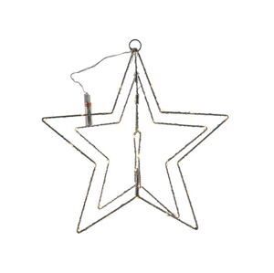 SVENSKA LIVING Vánoční dekorace s časovačem 50LED hvězda 40cm
