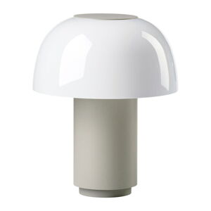 Šedá hliníková LED stmívatelná stolní lampa (výška 22 cm) Harvest – Zone
