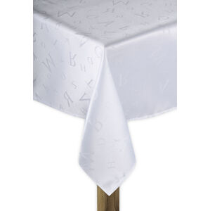 Ubrus na stůl POETRY bílá, 110x160 cm motiv B