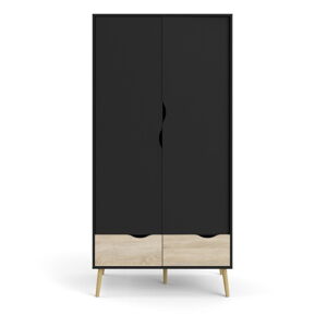 Černá šatní skříň Tvilum Oslo, 99 x 200 cm
