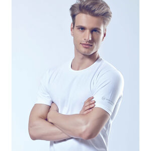 Pánské spodní prádlo - tričko s krátkým rukávem, výstřih do "U" TM550, bílá, Sergio Tacchini Velikost: XXL
