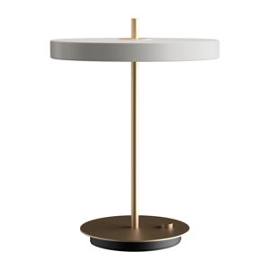 Světle šedá LED stmívatelná stolní lampa s kovovým stínidlem (výška 41,5 cm) Asteria Table – UMAGE