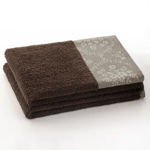 Hnědý froté bavlněný ručník 50x90 cm Crea – AmeliaHome