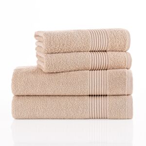 4Home Sada osušek a ručníků Comfort béžová, 2 ks 70 x 140 cm, 2 ks 50 x 100 cm