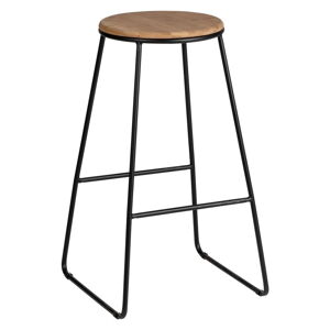Černé/v přírodní barvě barové židle v sadě 2 ks (výška sedáku 70 cm) Loft – Wenko
