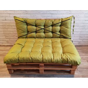 Paletový prošívaný sedák ALEX 120x80 cm, barva OLIVKA, Mybesthome