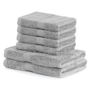 Set BAMBOO 4x ručník 50x100 cm a 2x osuška 70x140 cm, stříbrná, Mybesthome