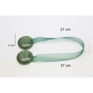 Dekorační ozdobná spona na záclony a závěsy s magnetem MUSA zelená, Ø 4 cm Mybesthome cena za 2 ks v balení