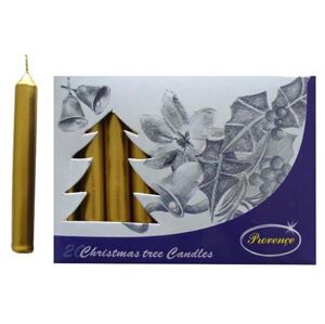 Provence Vánoční svíčka 10cm 20ks zlatá