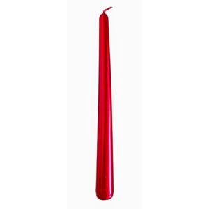 Provence Kónická svíčka 24,5cm metalická červená